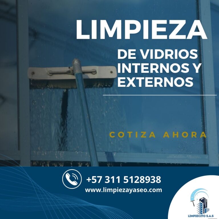 Limpieza de vidrios internos y externos Bogotá